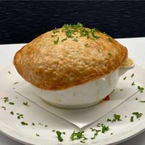 slow-cooked chicken pot pie